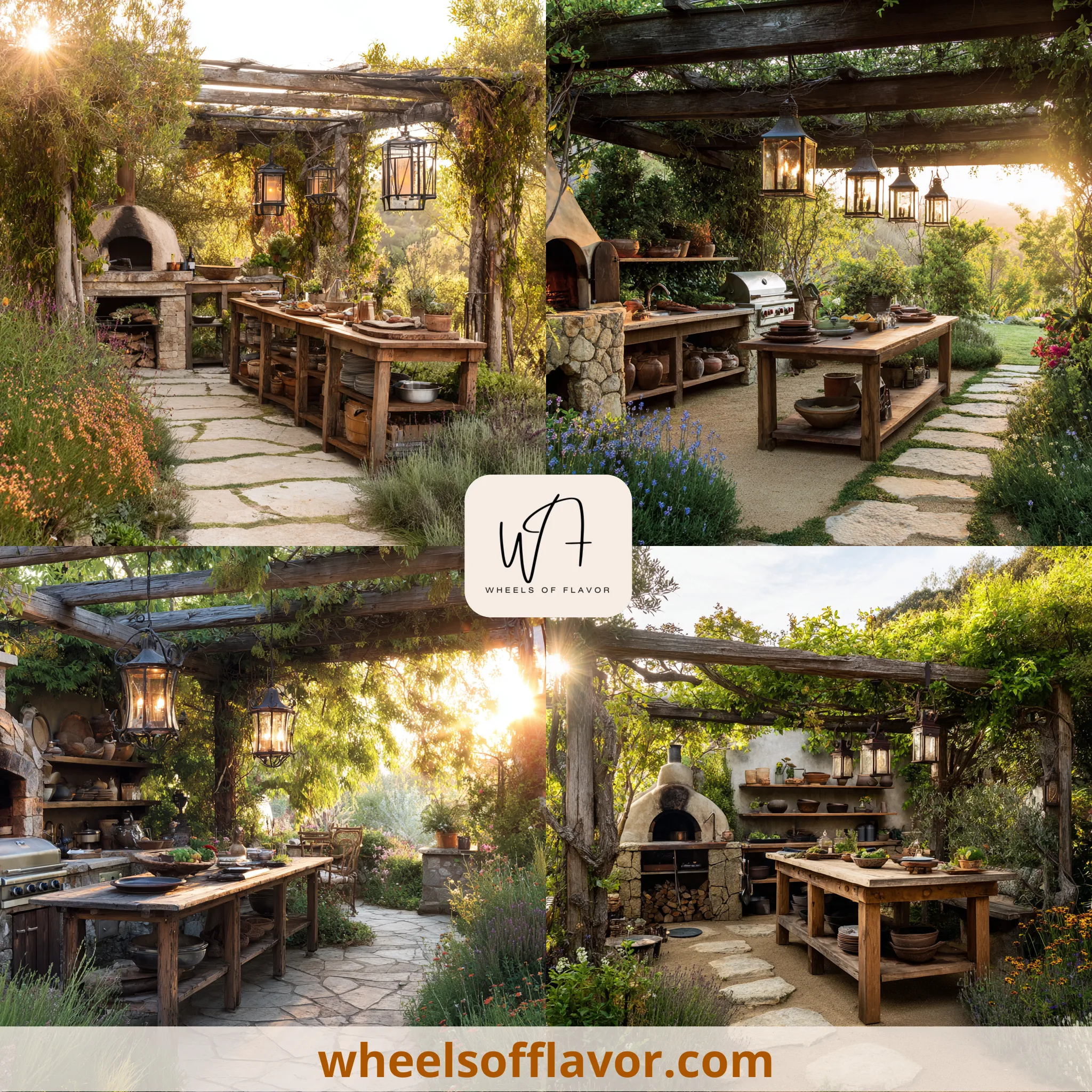 outdoor kitchen design rustic