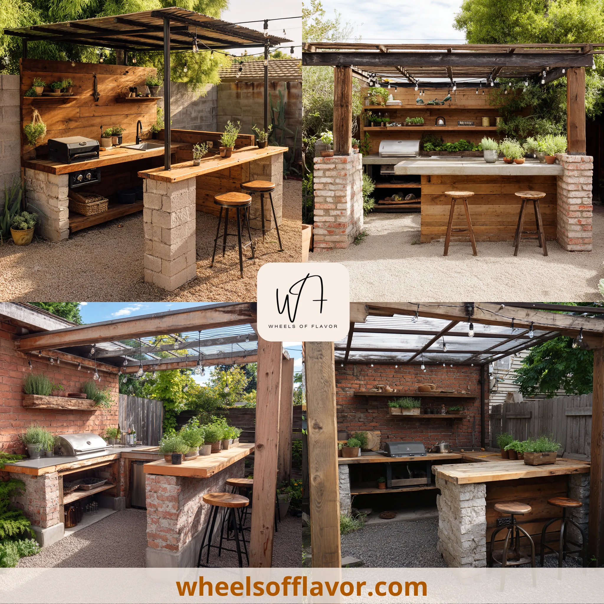 outdoor kitchen diy on a budget rustic