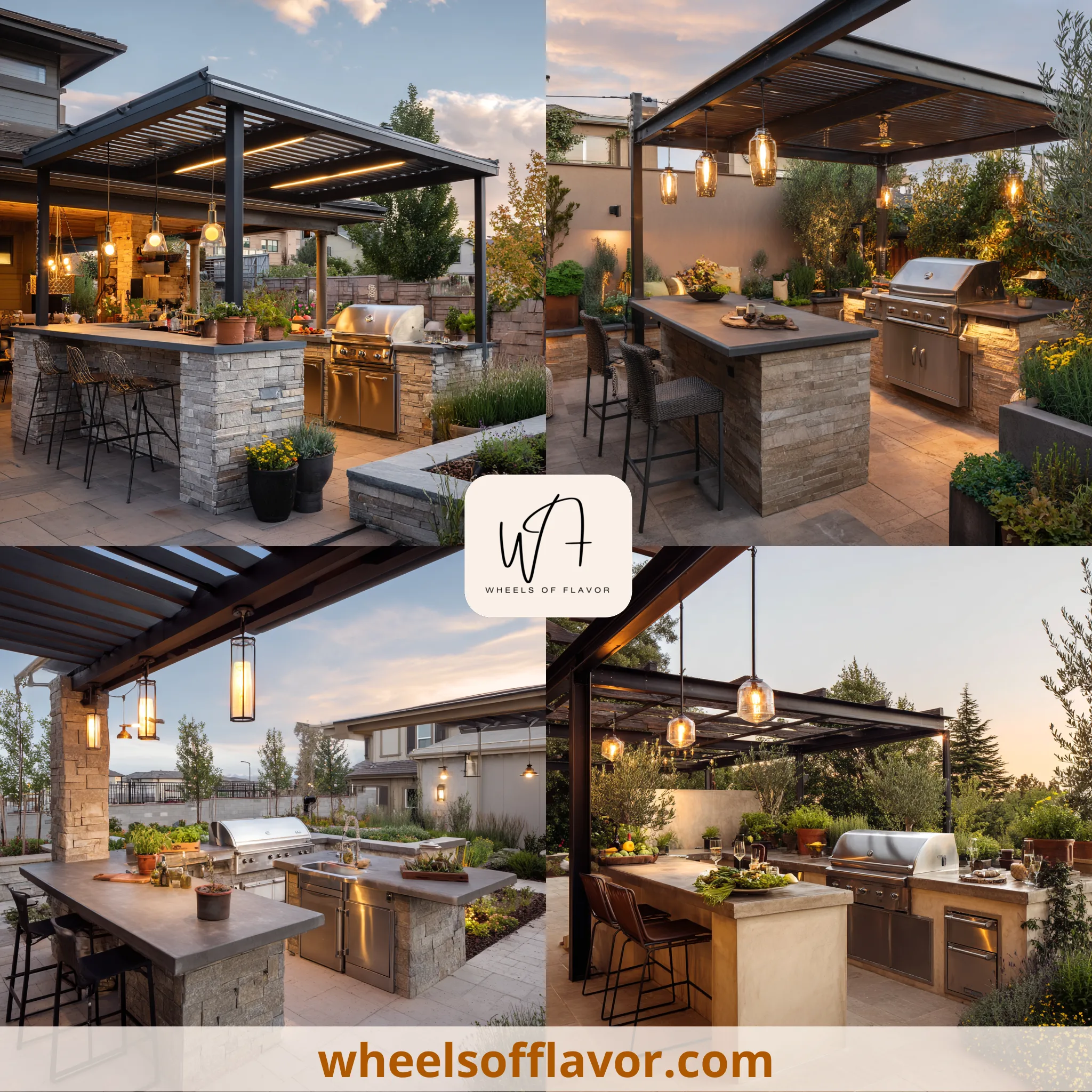 outdoor kitchen patio covered