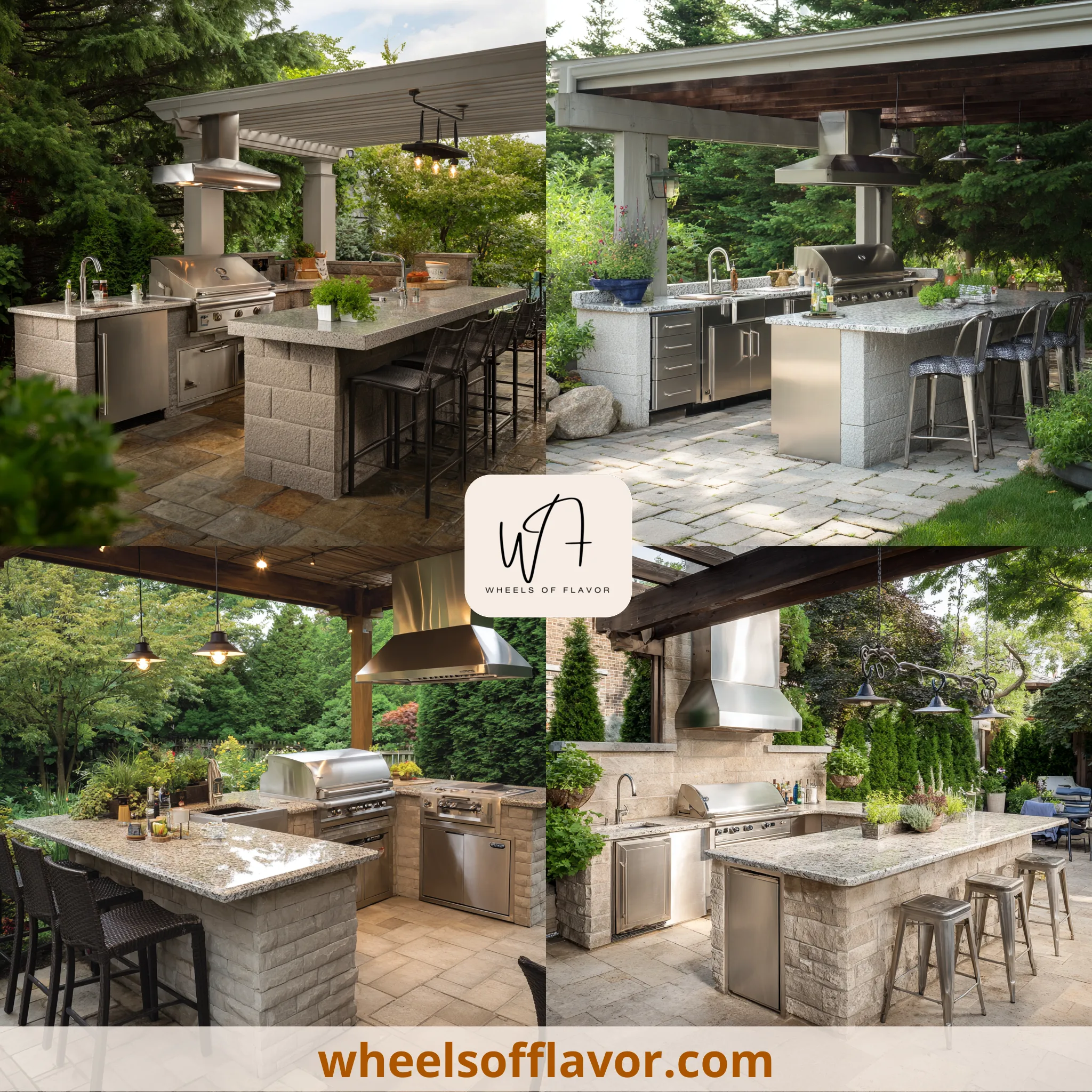 outdoor kitchen patio grill station