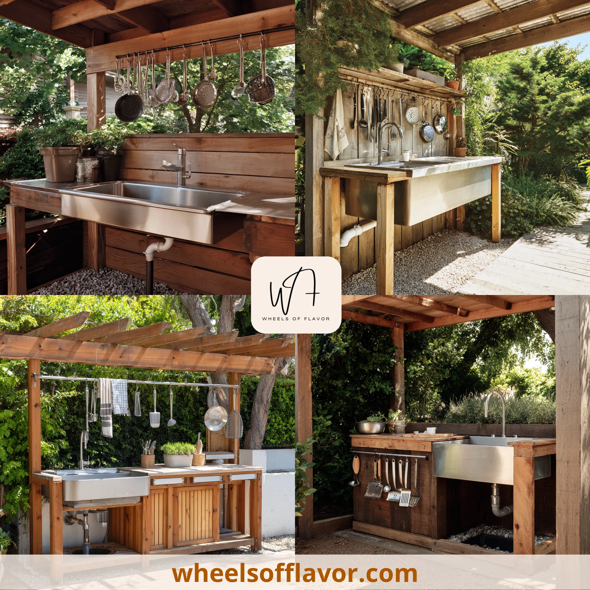 outdoor kitchen sink drainage