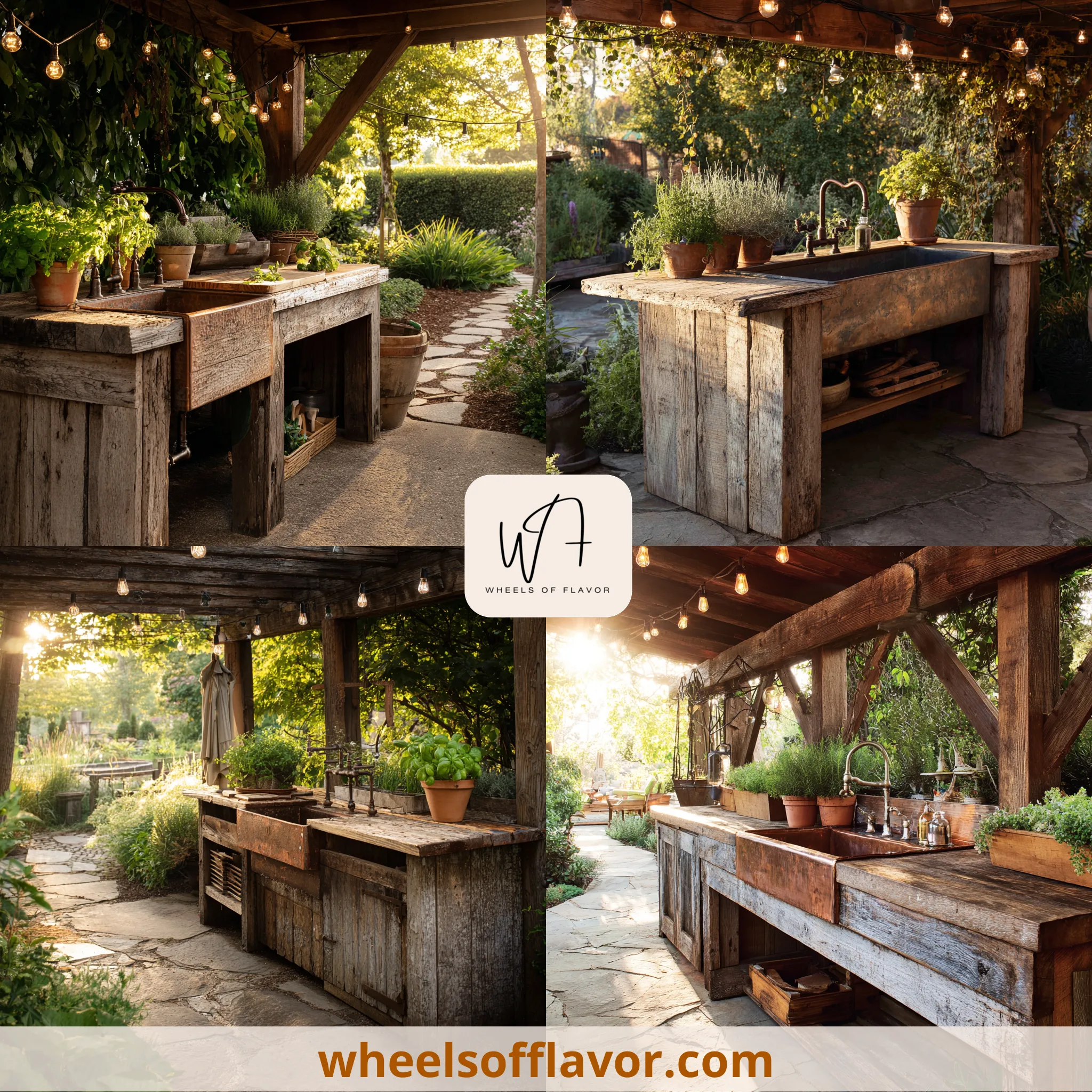 outdoor kitchen sink ideas rustic