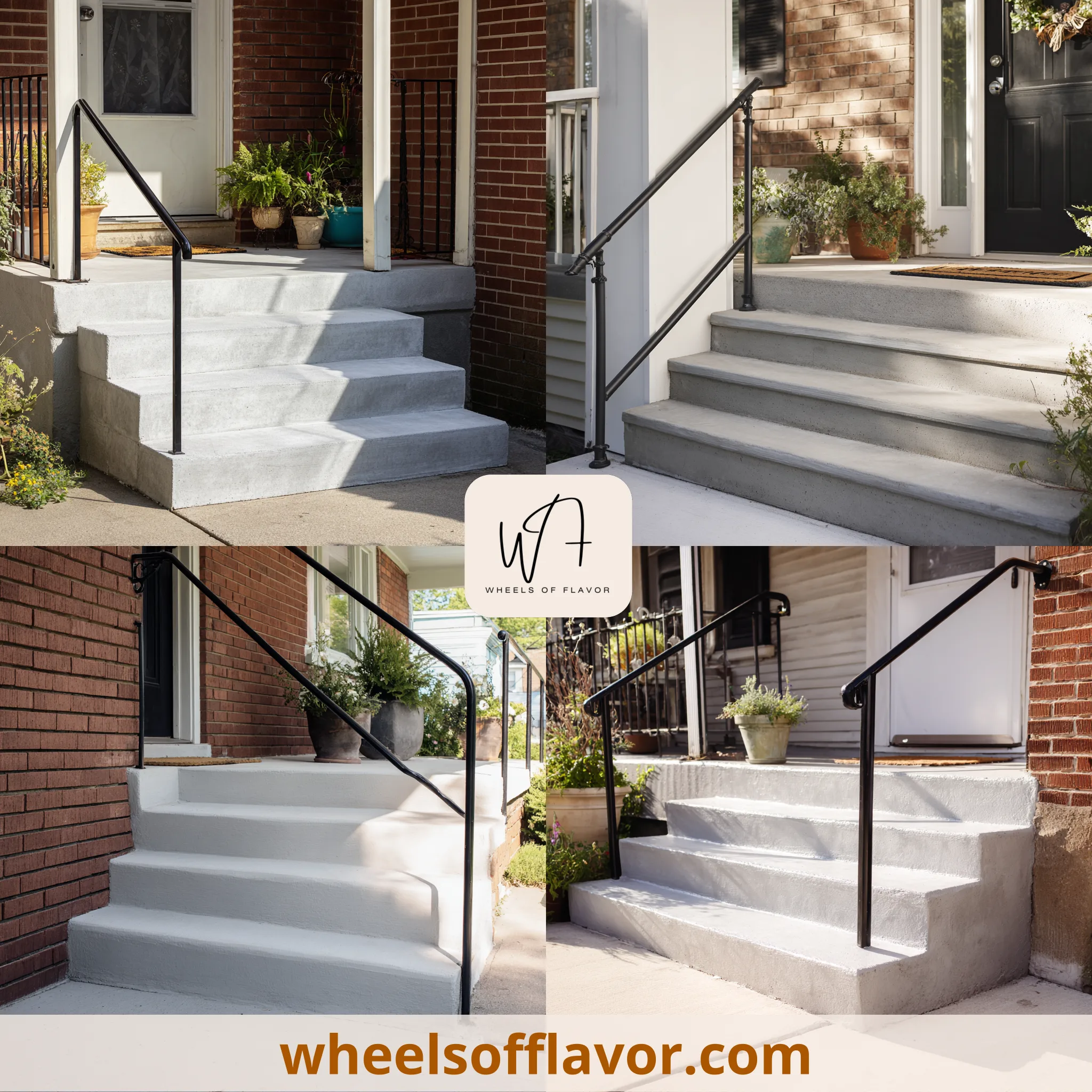painted concrete steps ideas