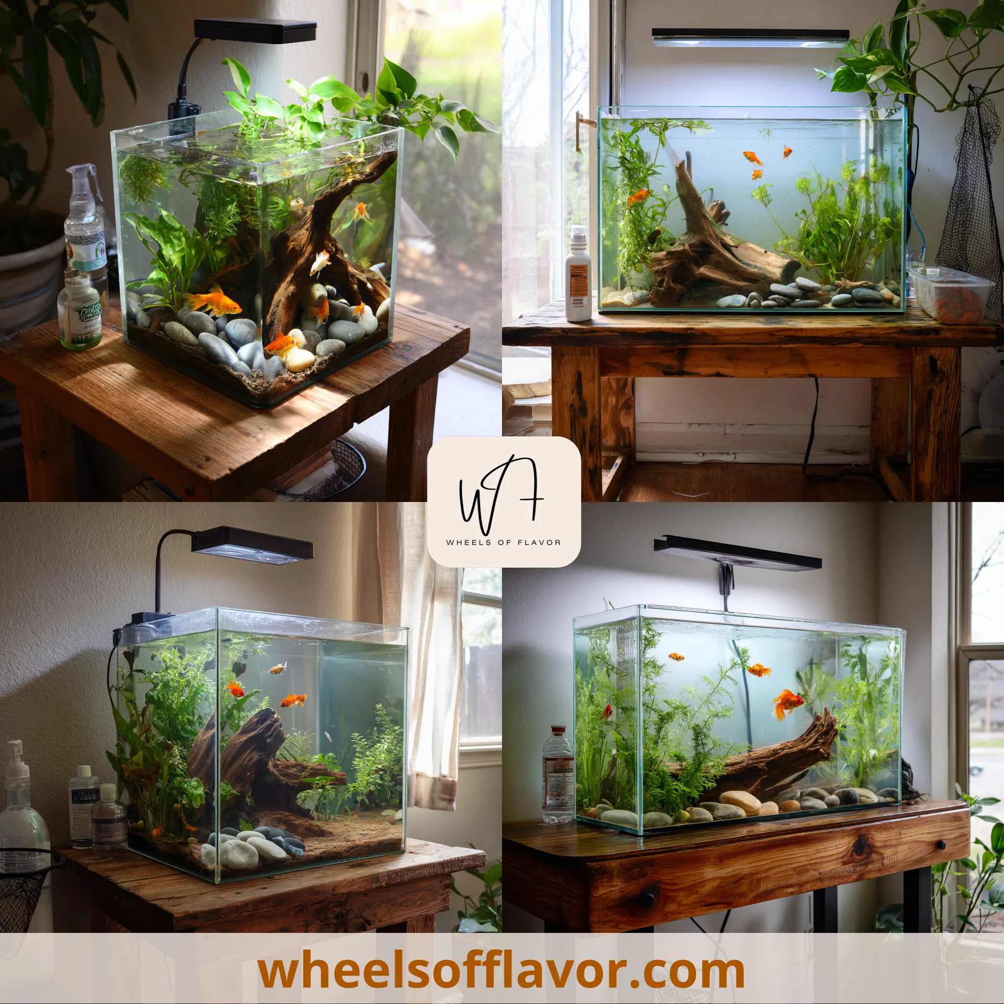 planted goldfish tank ideas