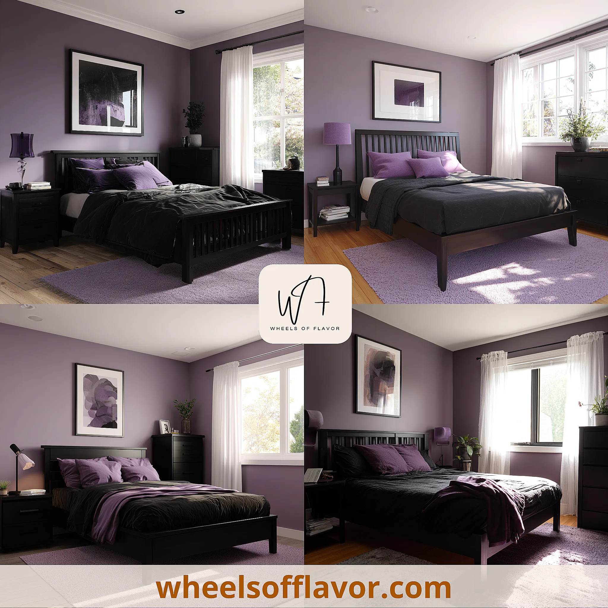 purple and black bedroom ideas