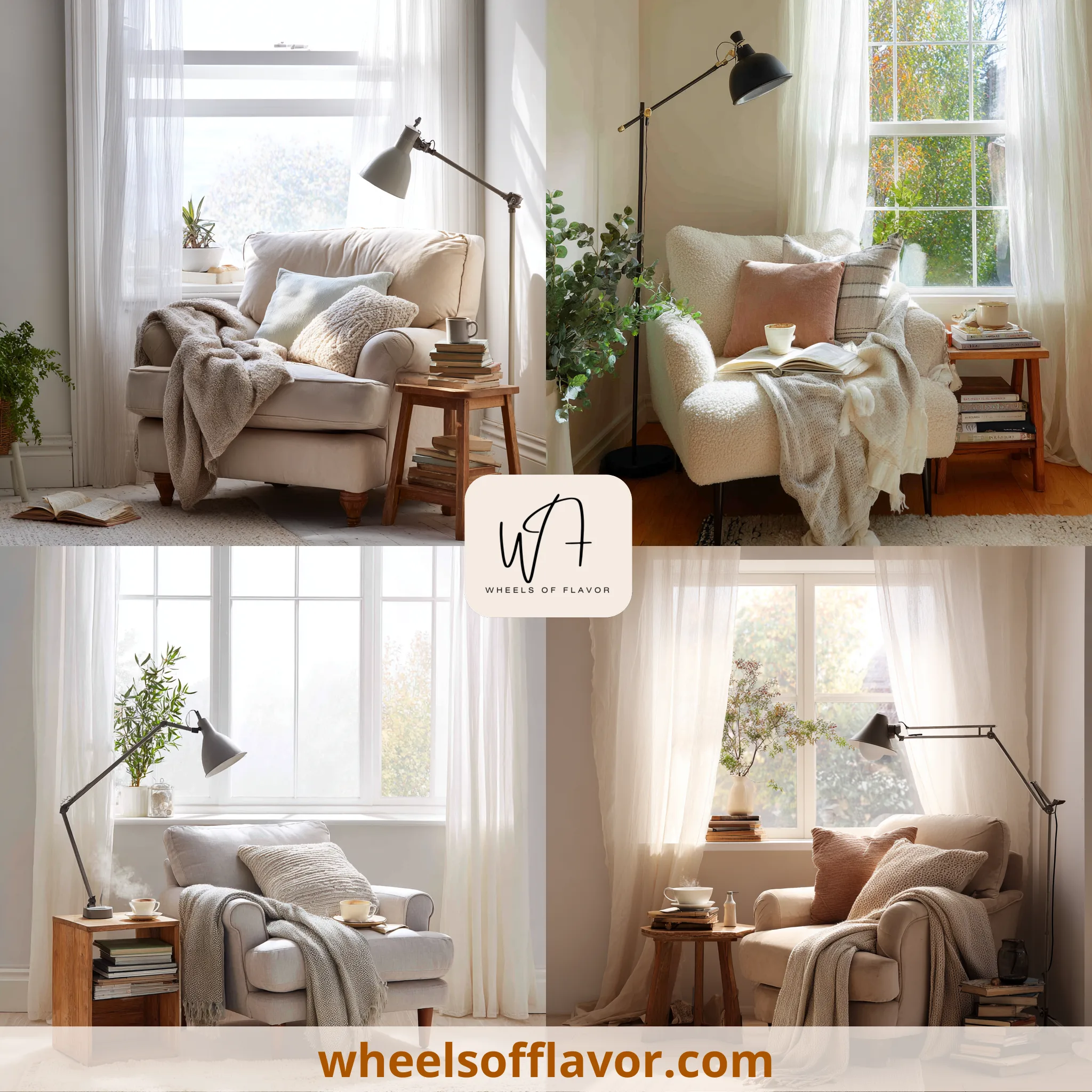 reading nook in living room by window