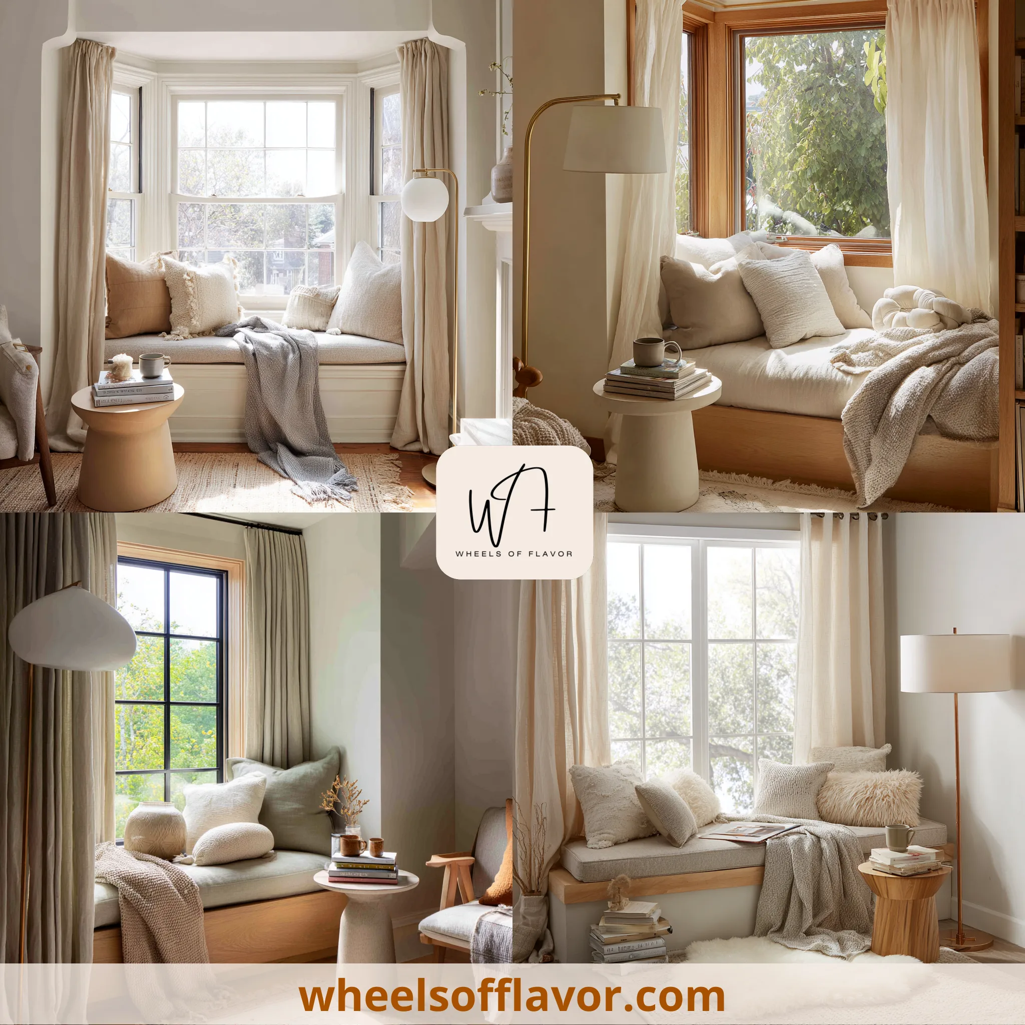 reading nook in living room window bed