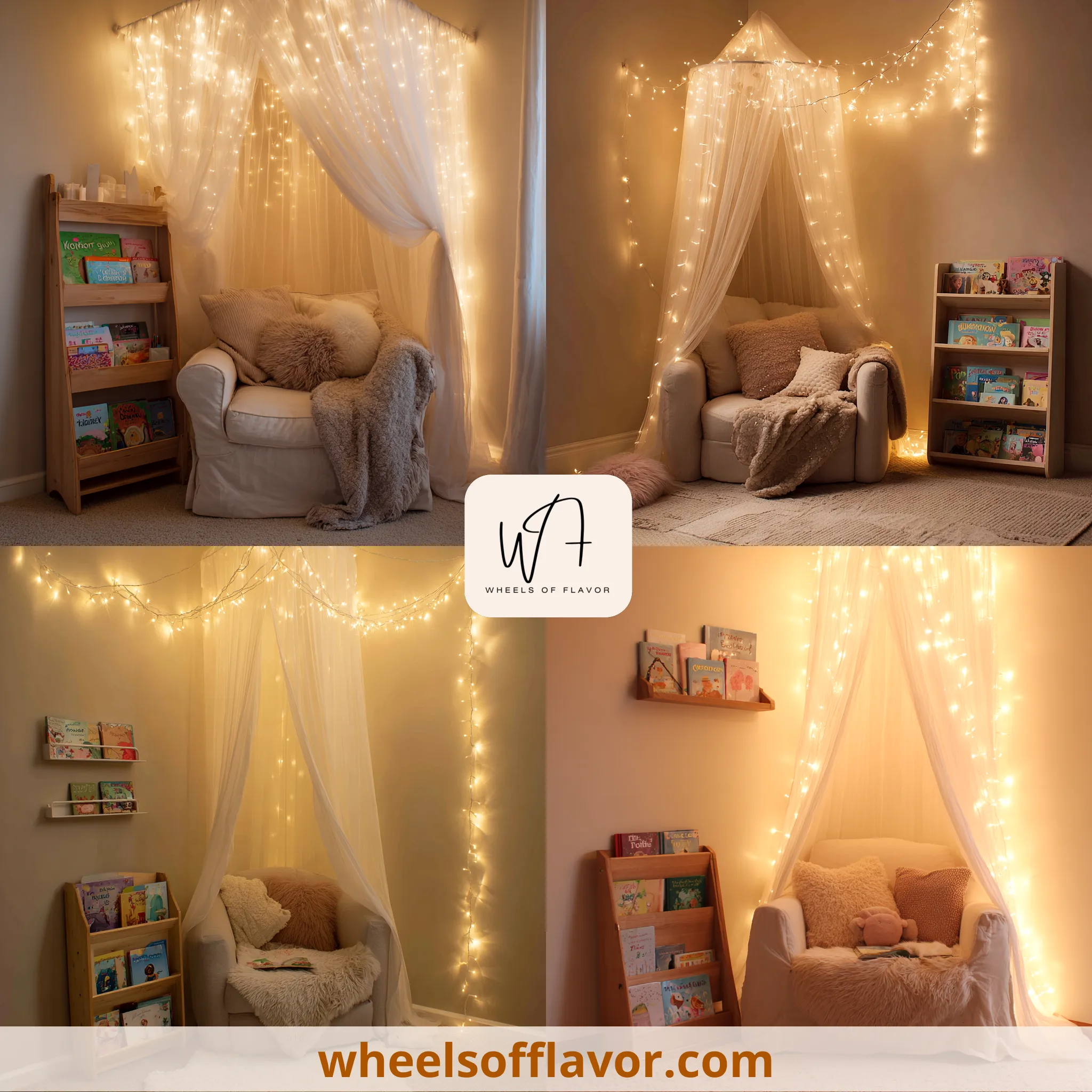 reading nook kids diy fairy lights