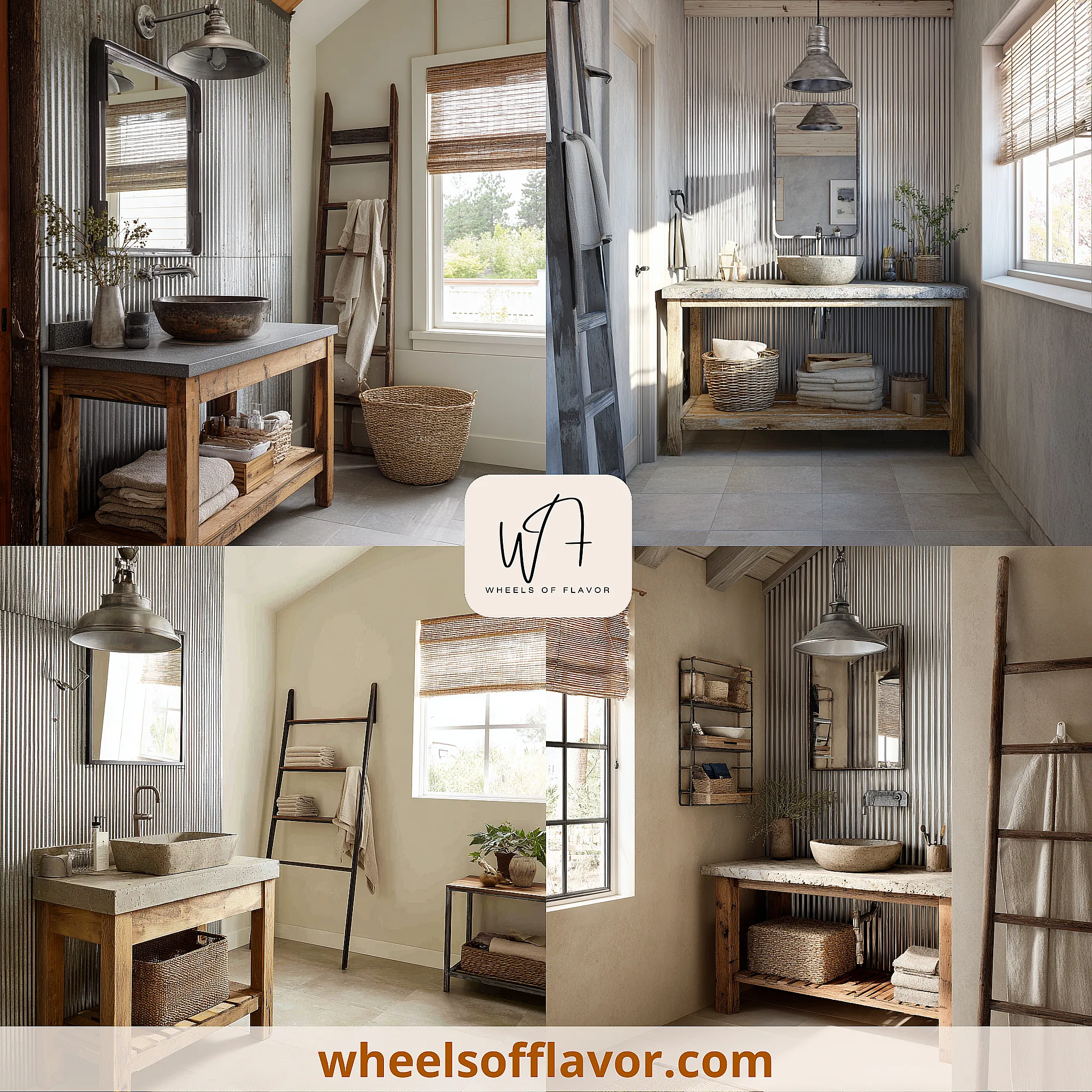 rustic corrugated metal bathroom ideas