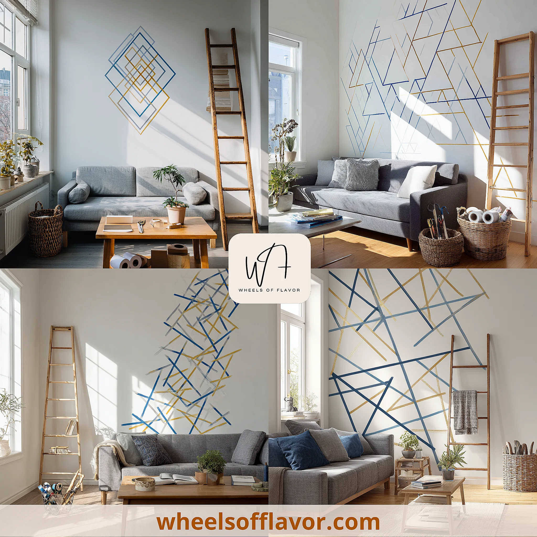 simple washi tape wall art ideas