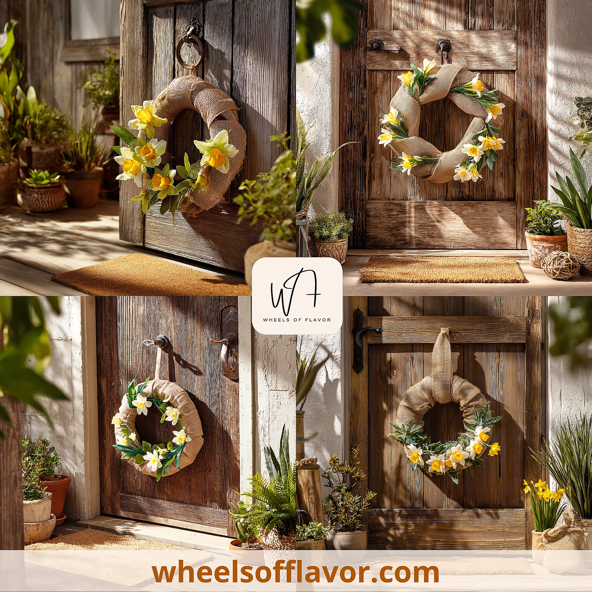 spring burlap wreath ideas