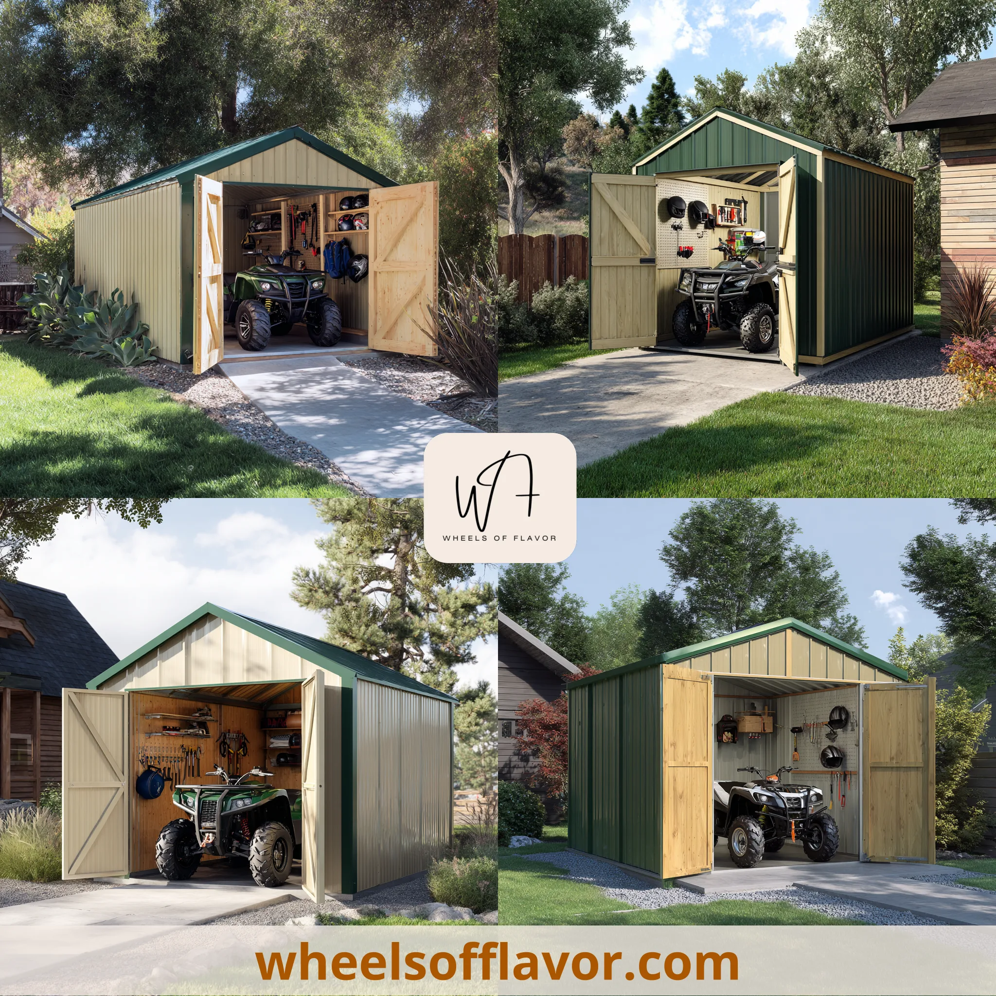 atv storage shed ideas