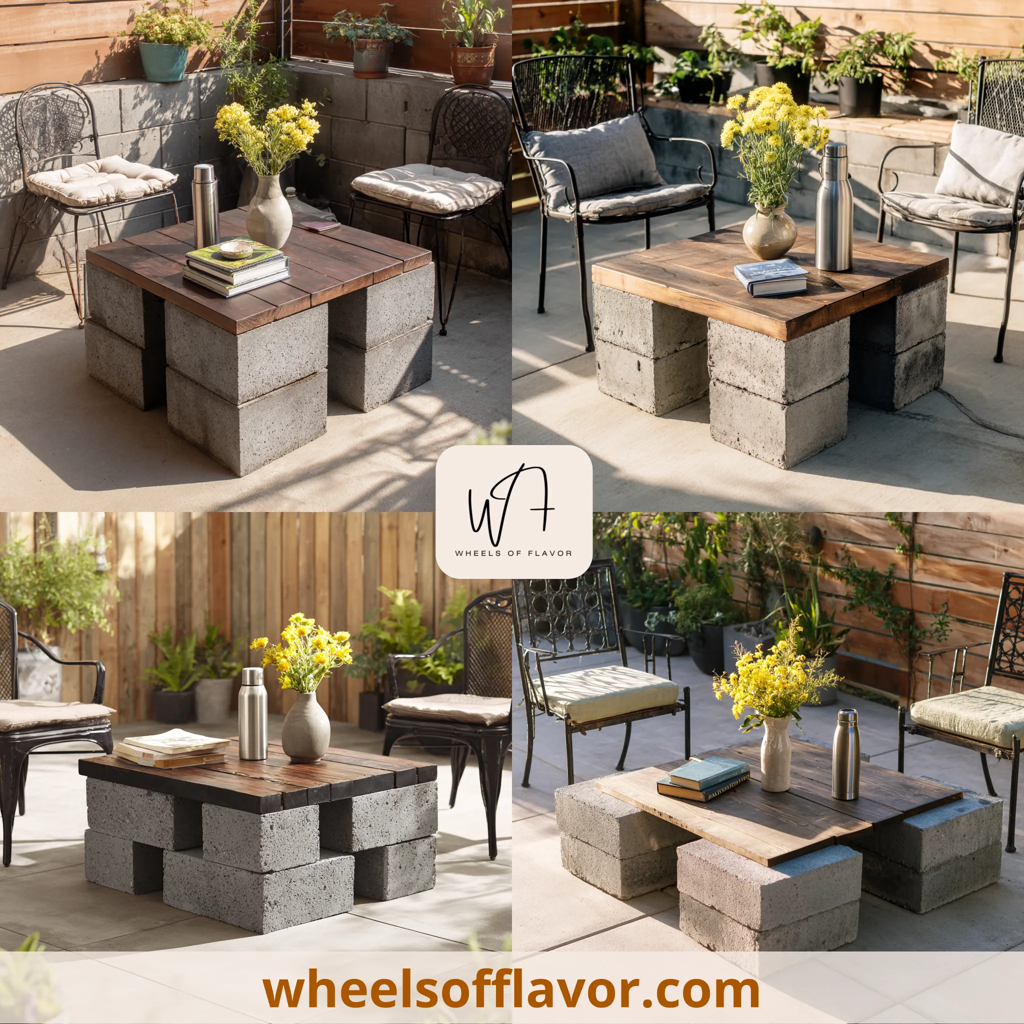 cinder block table ideas