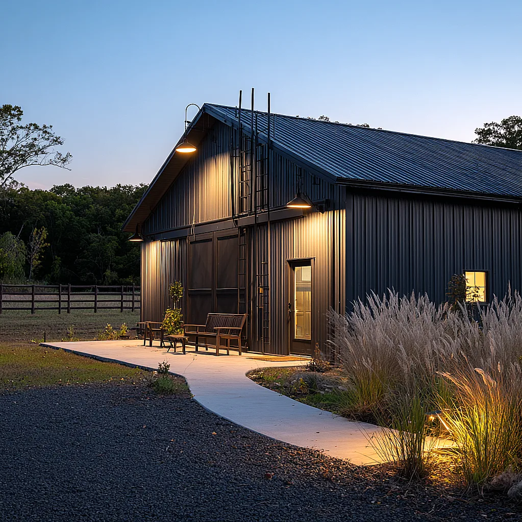 barndominium exterior lighting
