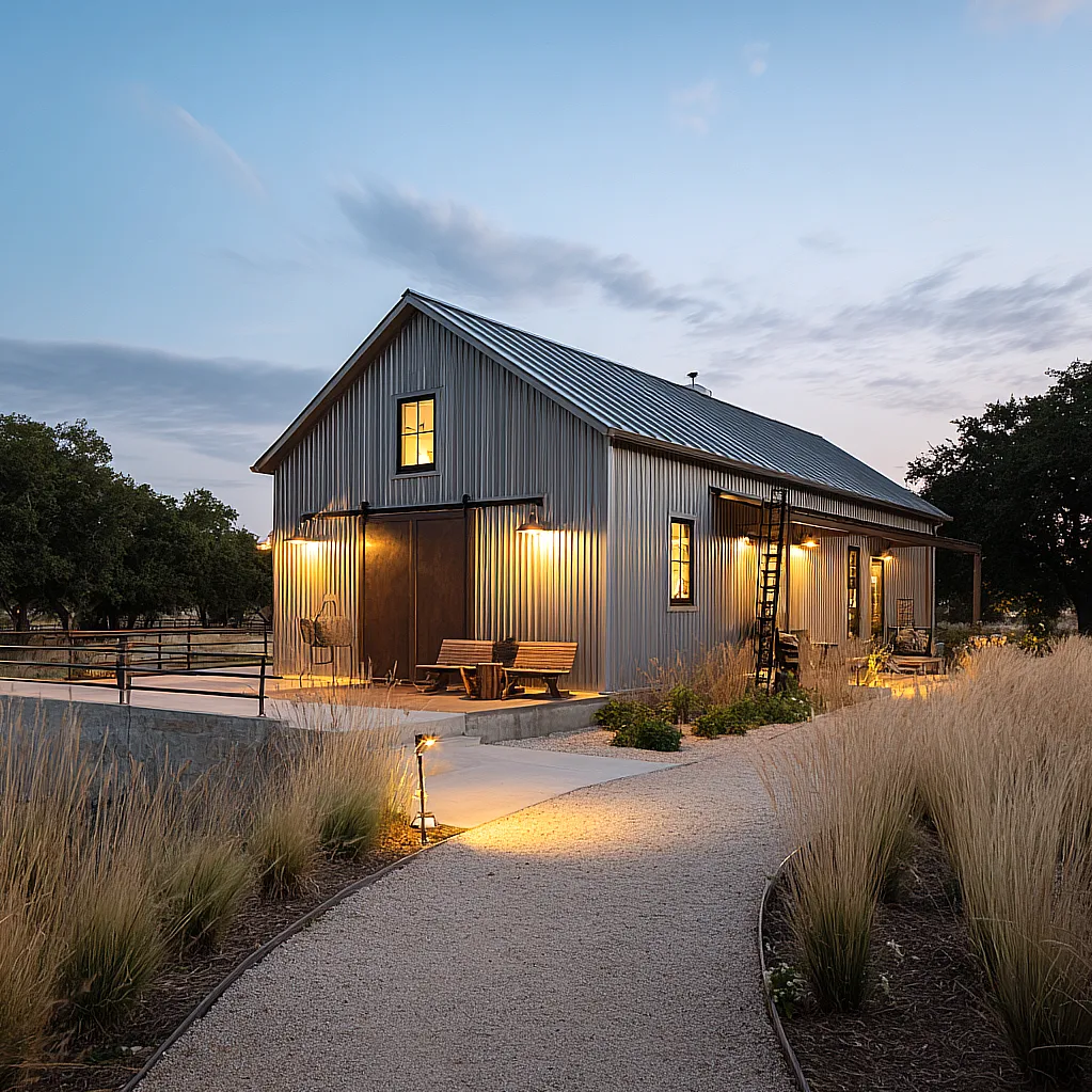 barndominium exterior lighting