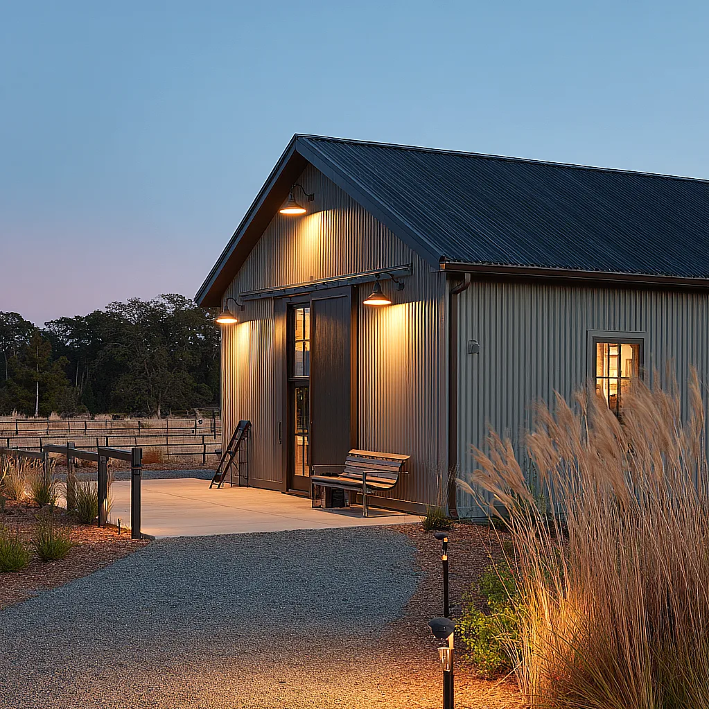barndominium exterior lighting