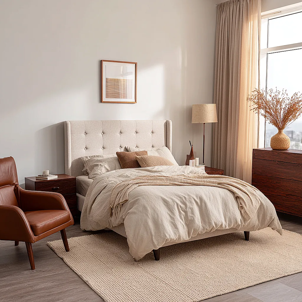 bedroom ideas beige and brown