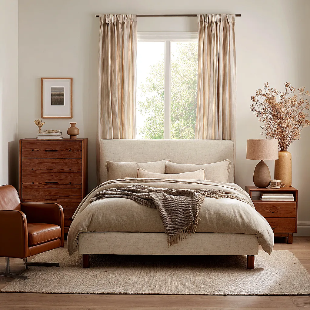 bedroom ideas beige and brown