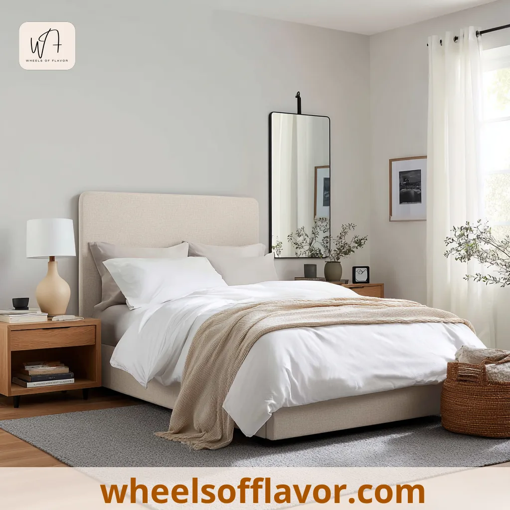 bedroom ideas beige headboard