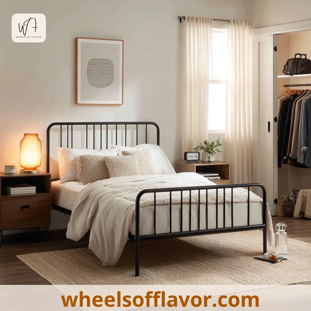 bedroom ideas black bed frame aesthetic