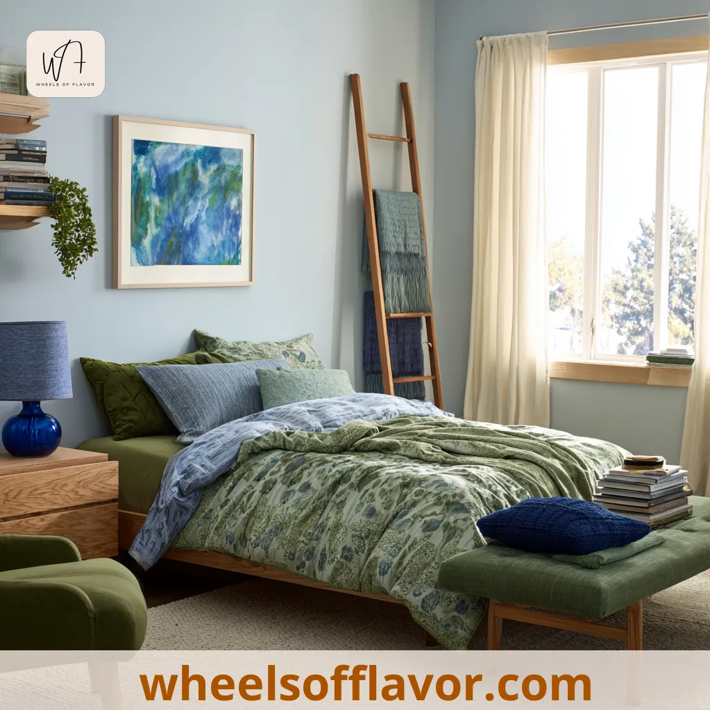 bedroom ideas blue and green