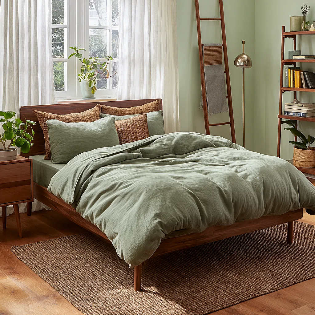 bedroom ideas brown and green