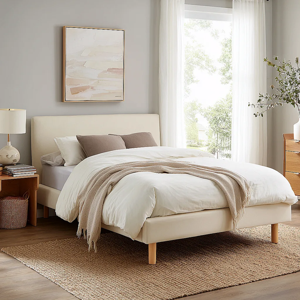 bedroom ideas cream bed