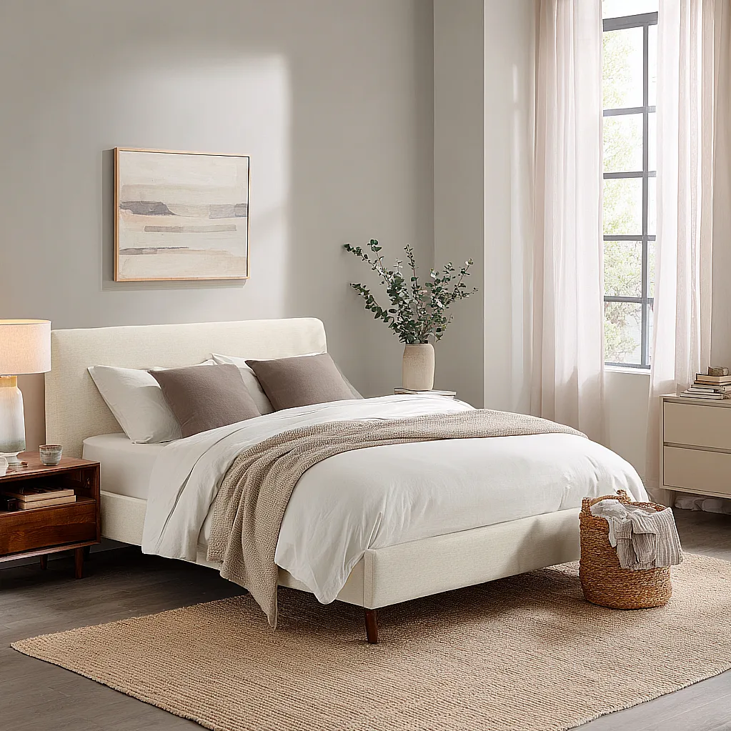 bedroom ideas cream bed