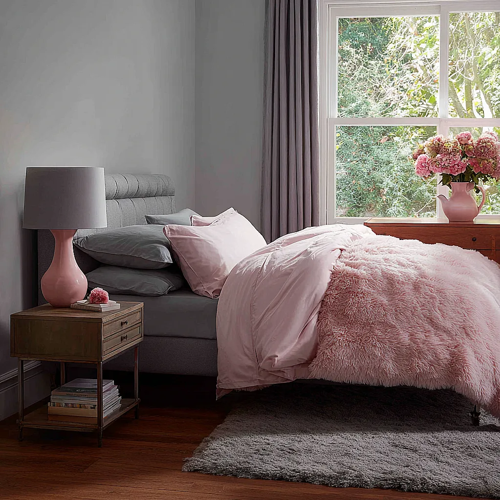 bedroom ideas gray and pink