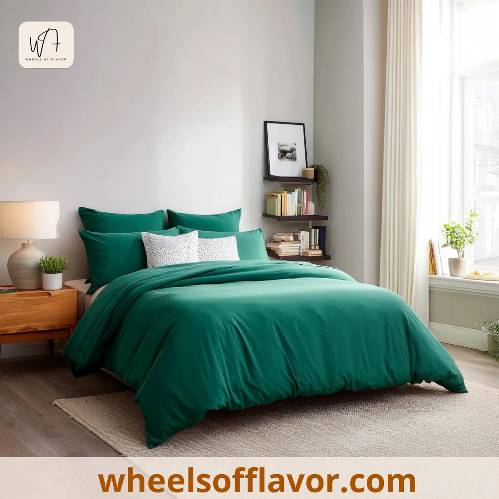 bedroom ideas green bedding