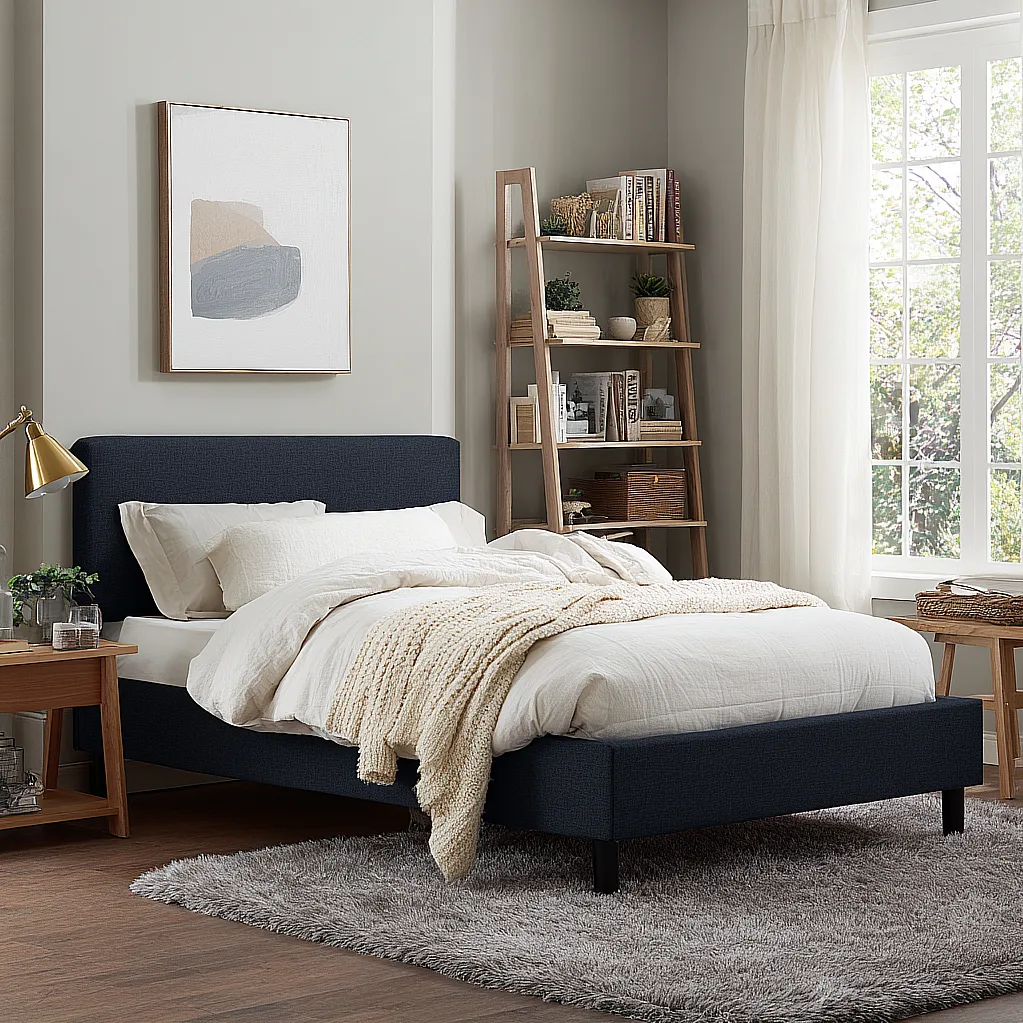 bedroom ideas navy bed