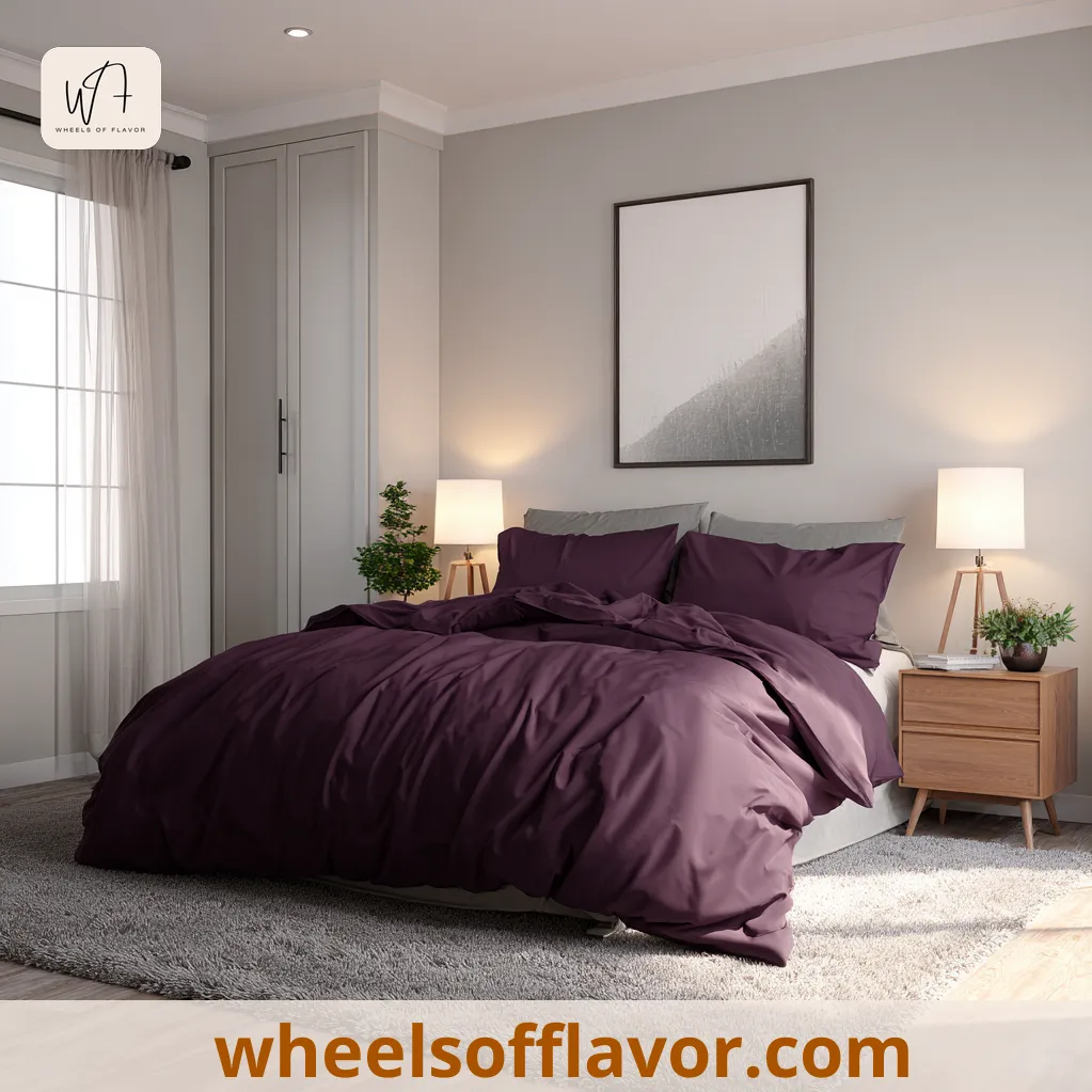 bedroom ideas purple bedding