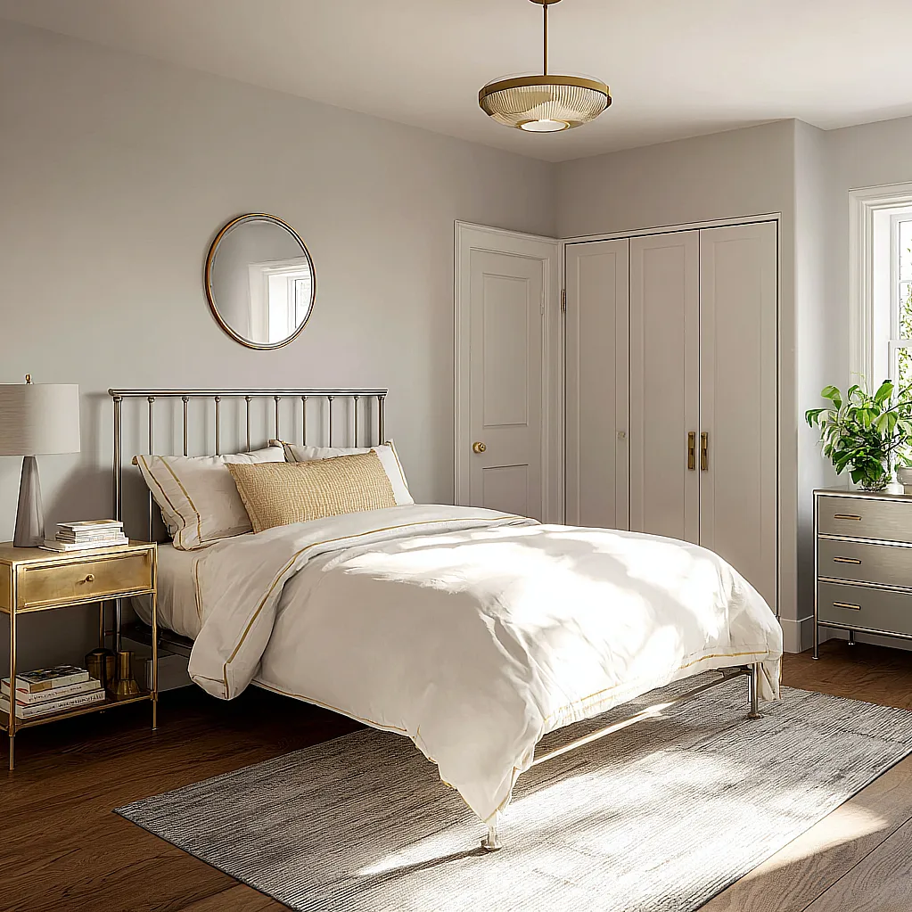 bedroom ideas silver and gold