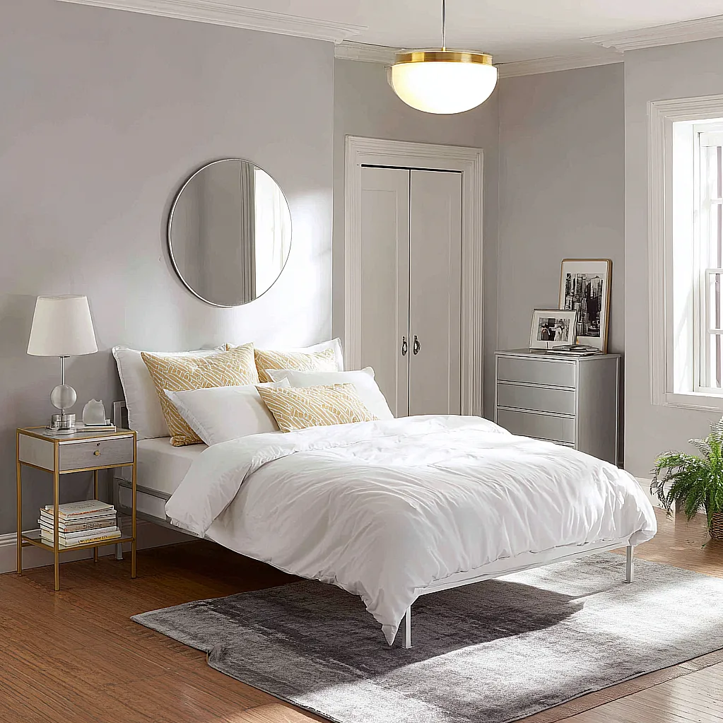 bedroom ideas silver and gold
