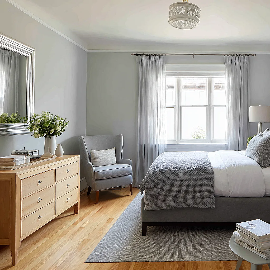 bedroom ideas silver grey