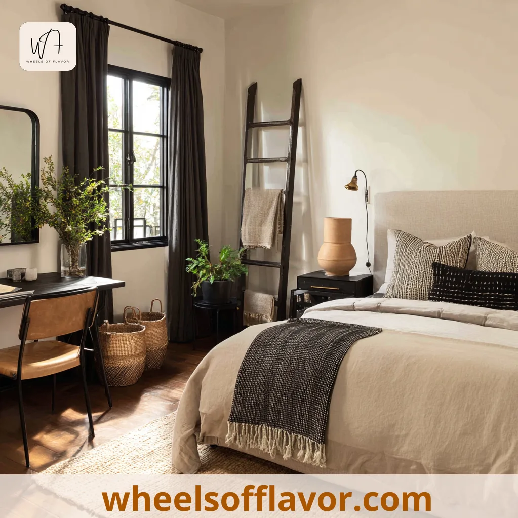 bedroom ideas tan and black