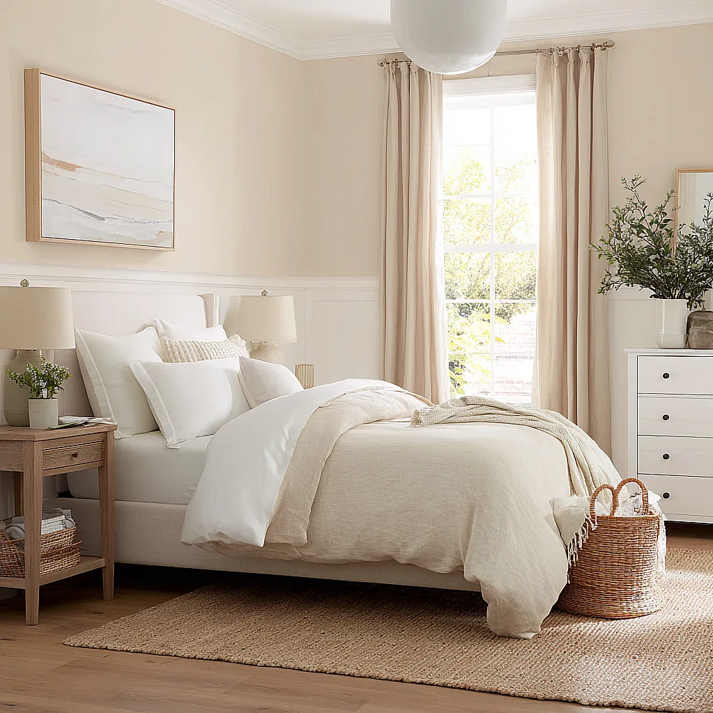 bedroom ideas white and beige