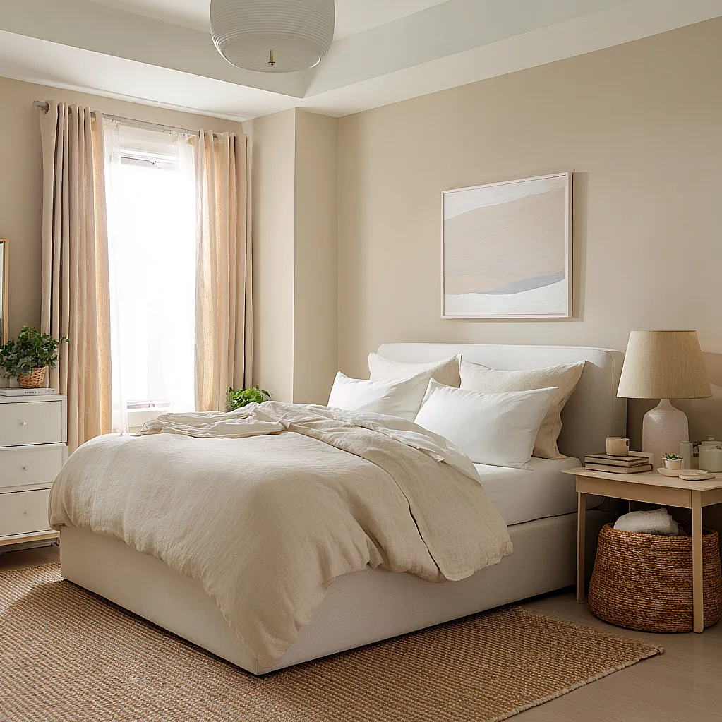 bedroom ideas white and beige