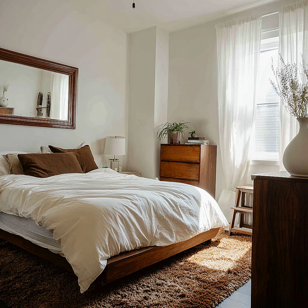 bedroom ideas white and brown