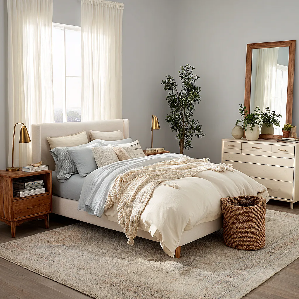 bedroom ideas with ivory furniture