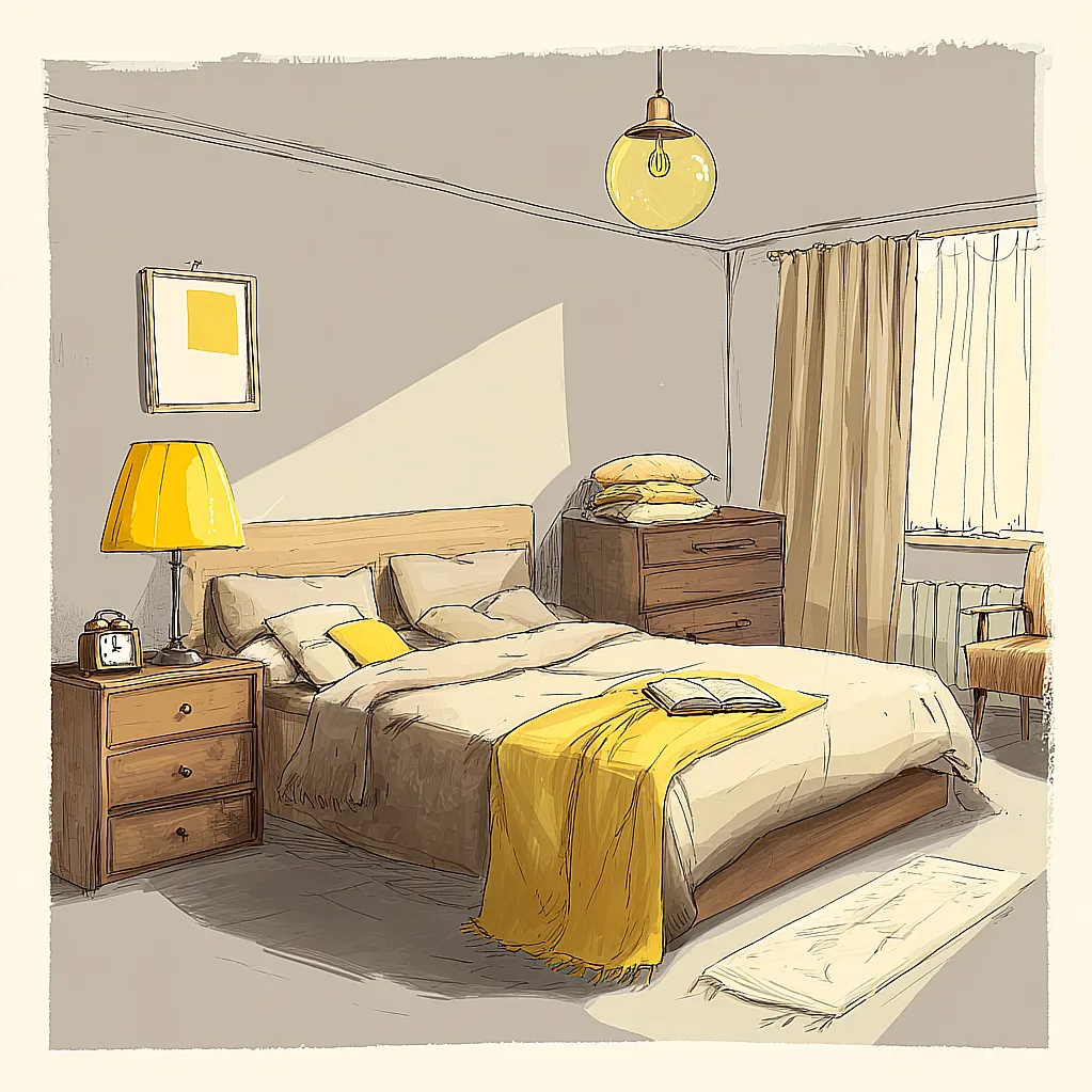bedroom ideas yellow lights