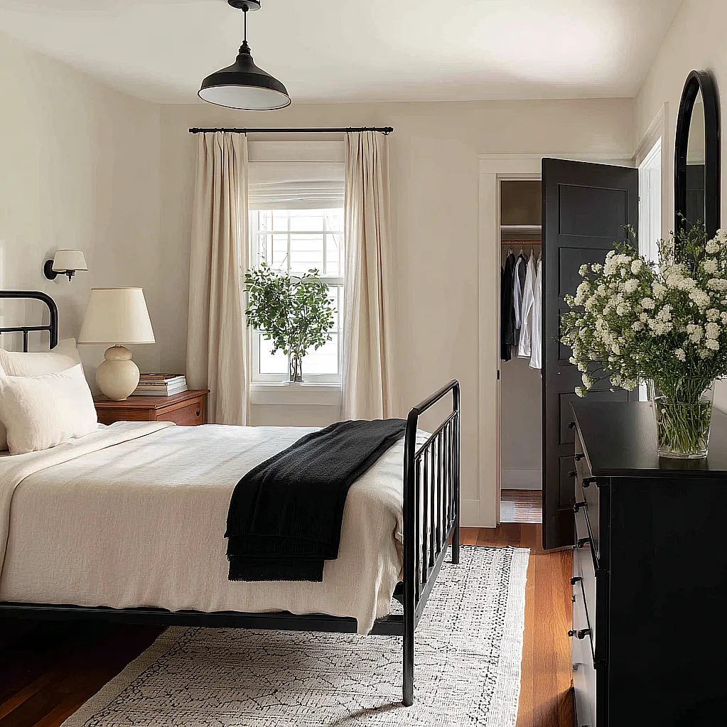 black and ivory bedroom ideas
