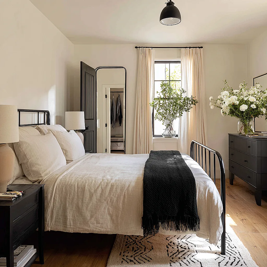black and ivory bedroom ideas