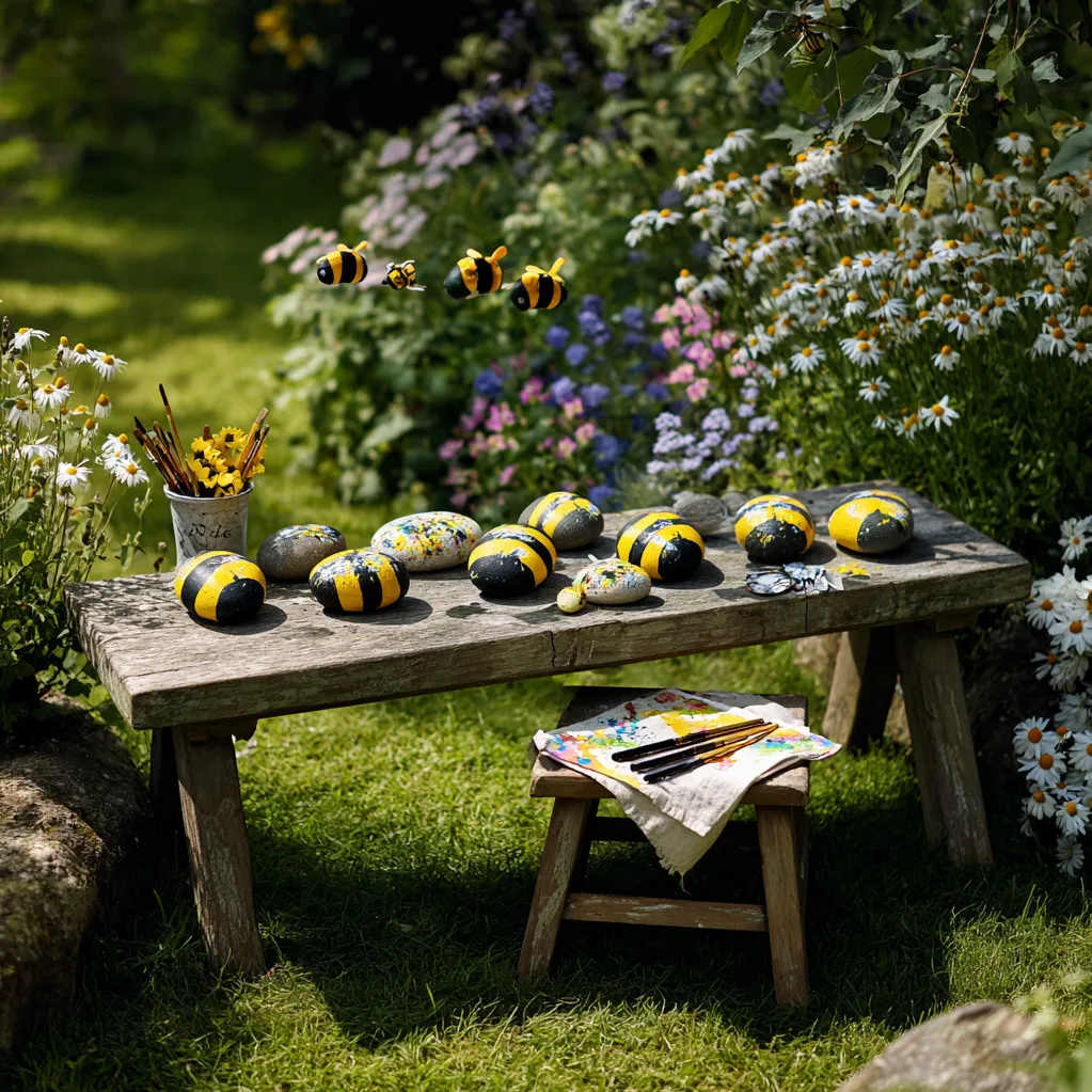 bumblebee rock painting ideas