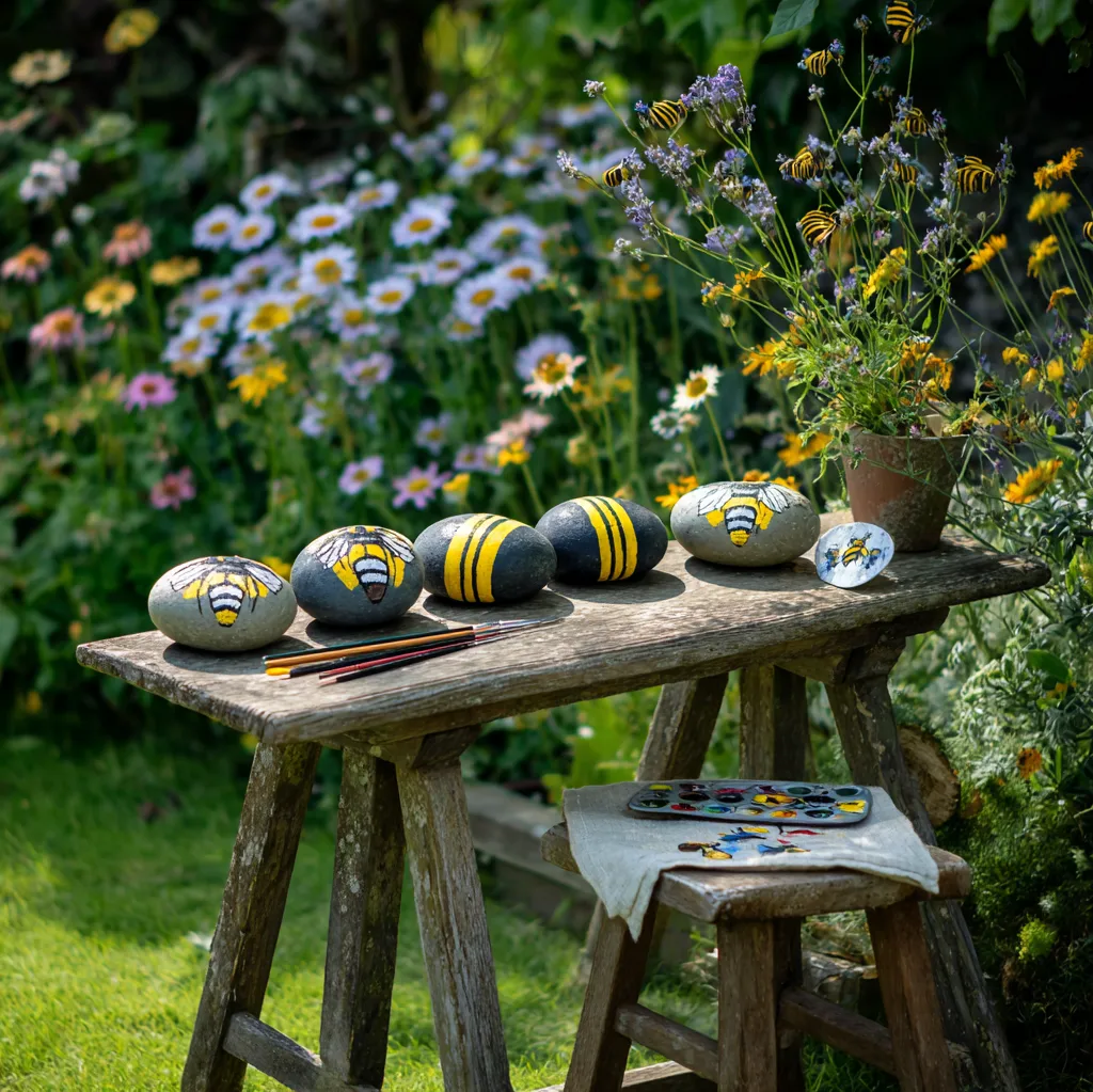 bumblebee rock painting ideas