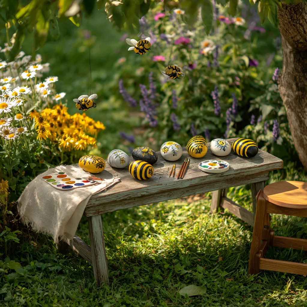 bumblebee rock painting ideas