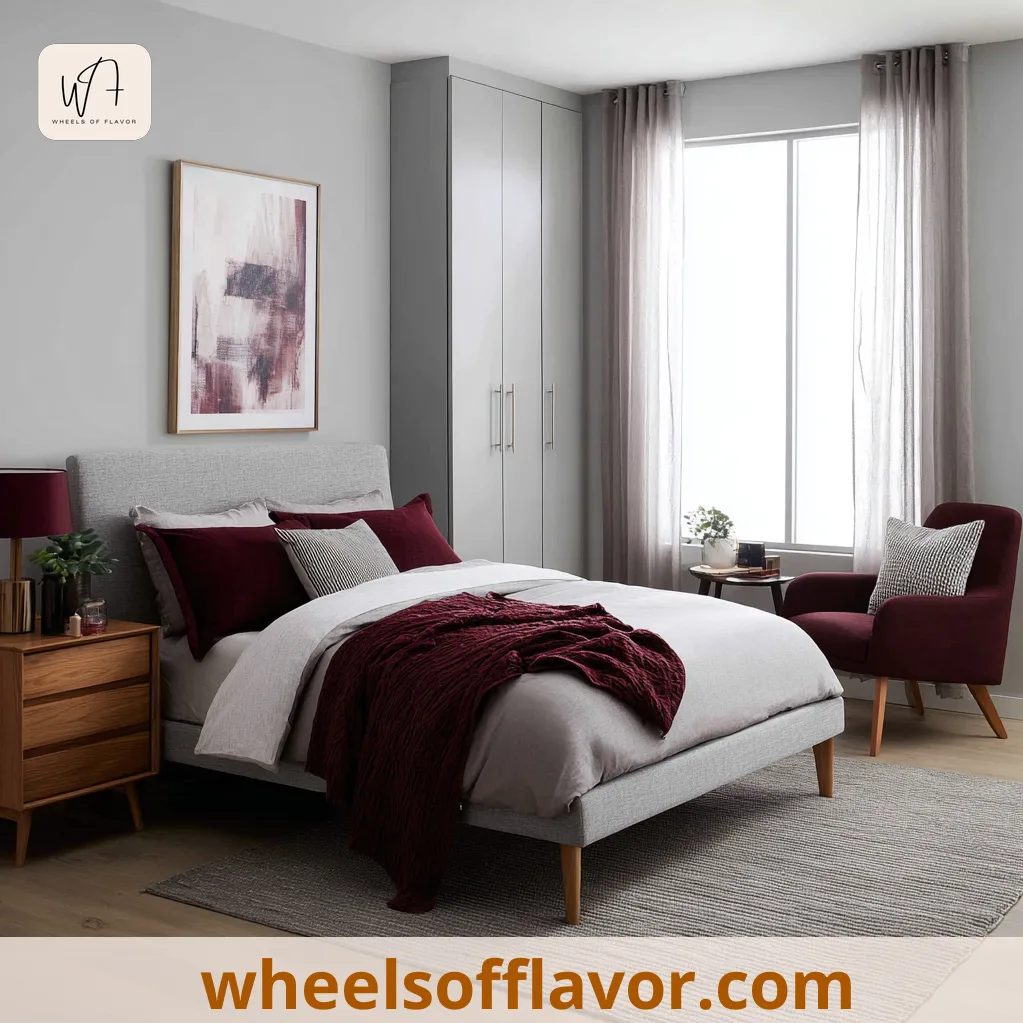 burgundy and grey bedroom ideas