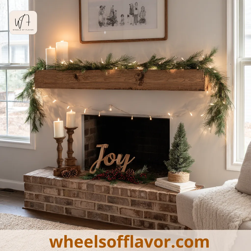 christmas mantle decor simple