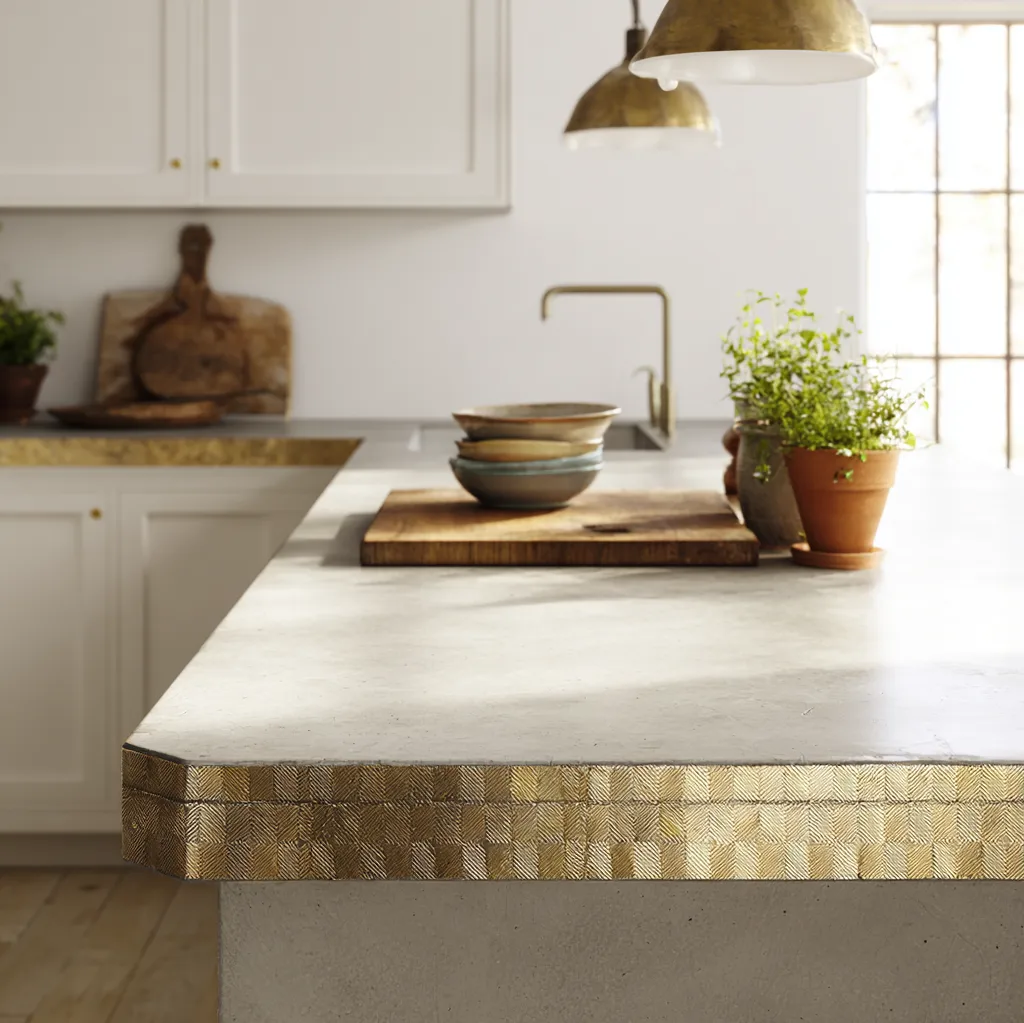 concrete countertop inlay ideas