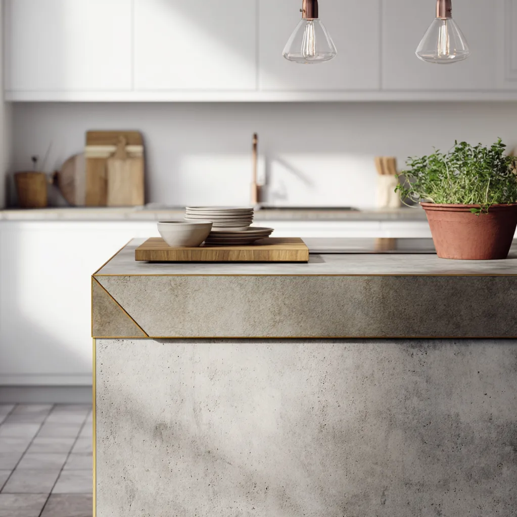 concrete countertop inlay ideas